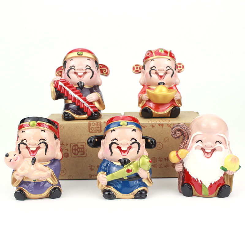 Fu Lu Shouxi Finance Small Swing Piece Cartoon Paparazzi Recruit Fortune and Luke Samsung Little Cairou Car In-car Accessories