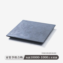 MUMO Wood Ink Cement Tea Desk Cement Tea Room Restaurant Living Room Absorbent Tea Table