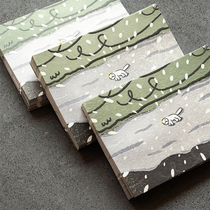 MUMO Wood Ink Postcard Series Lett Yice Illustrator Minimalist Art Convex print Decoration