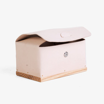 MUMO Wood Ink Splicing Plant Tanning Leather Tissue Box Toilet Living Room Creative Tea Table Home Minimalist Bathroom