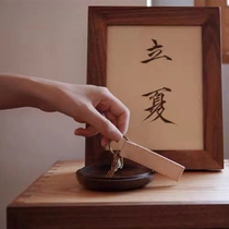 MUMO Wood Ink Handmade Leather Art Spring Springs for Vegetable Tanned Bull Leather Brass Buckle Pendant Key Buckle Sleeve bag Cup cushion