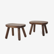 MUMO Wood Mink Bean Stool Early-Made Children Series Children Small Bench Black Walnut Wood Hard Maple Wood