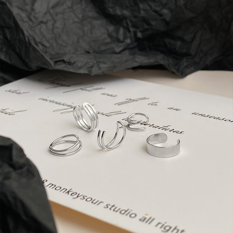 Style High sense No earbuds Earbone Clip Temperament Net Red Korean Ear Clip Women Brief About 100 Hitchhiking Personality Earrings Earrings