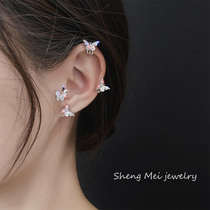 2020 new micro-inlaid zircon Senson butterfly pattern earring earrings for a small ear bone clip