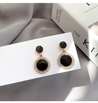 s925 sterling silver point diamond round earrings female 2021 New Tide earrings French advanced earrings fashion earrings