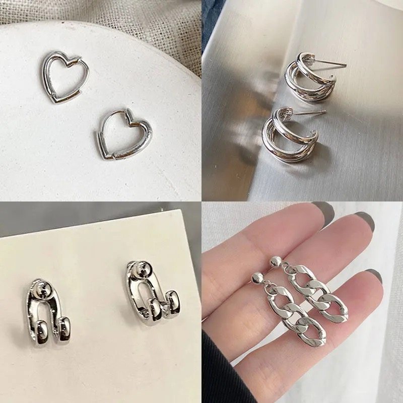 Lukewarm Wind Delicate Little Crowdport Wind In Earrings 2021 New Tide Korea Temperament Net Red Brief SMALL EAR PIN