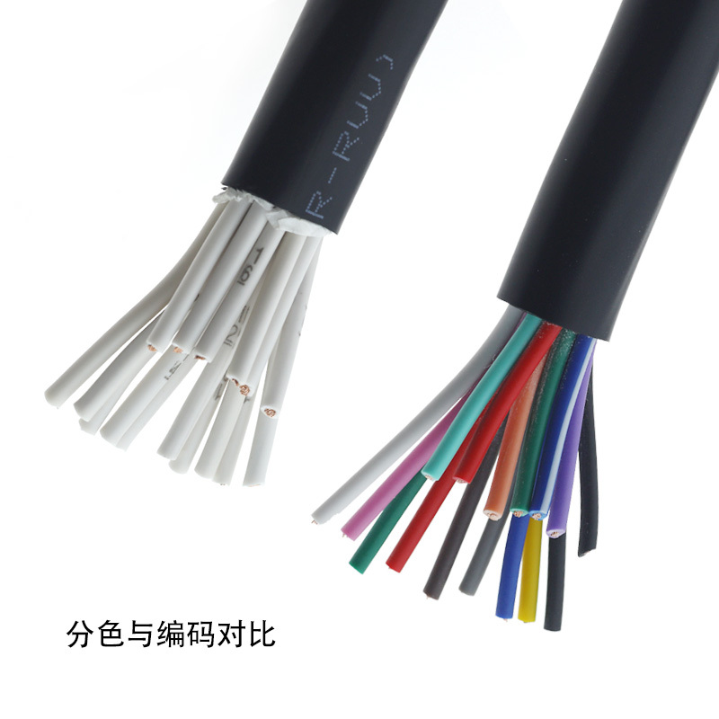 Rvv8 10 12 14 16 Multi-Core Control Cable 0.3 0.5 0.75 Flat Flexible Sheathed Coded Power Cord Rvv8 10 12 14 16 Multi-Core Control Cable 0.3 0.5 0.75 Flat Flexible Sheathed Coded Power Cord