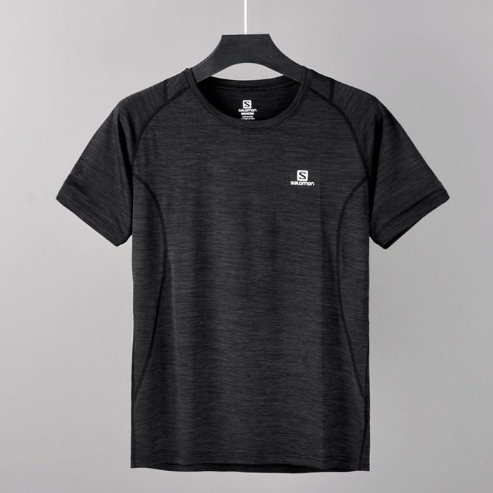 2021 new summer men's outdoor sports short sleeves T-shirt quick dry clothes running round collar suction perspiration and quick drying clothes
