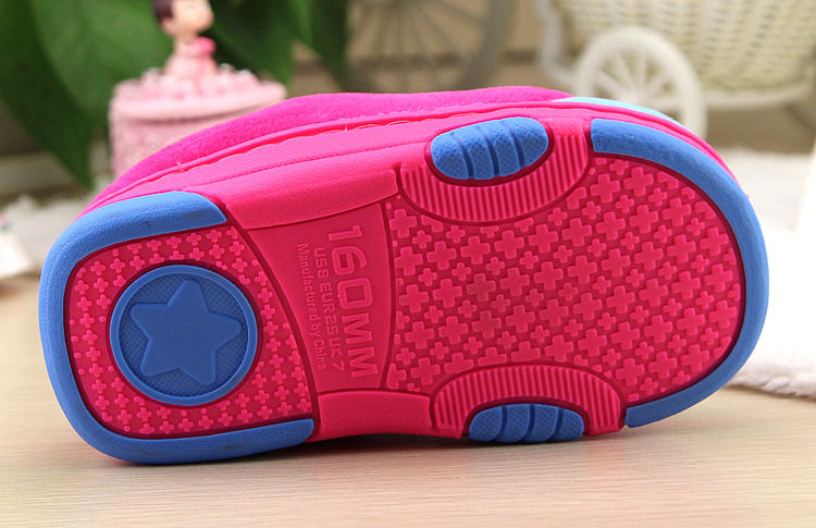 Pantoufles enfants en suède pour hiver - semelle caoutchouc - Ref 1016856 Image 18