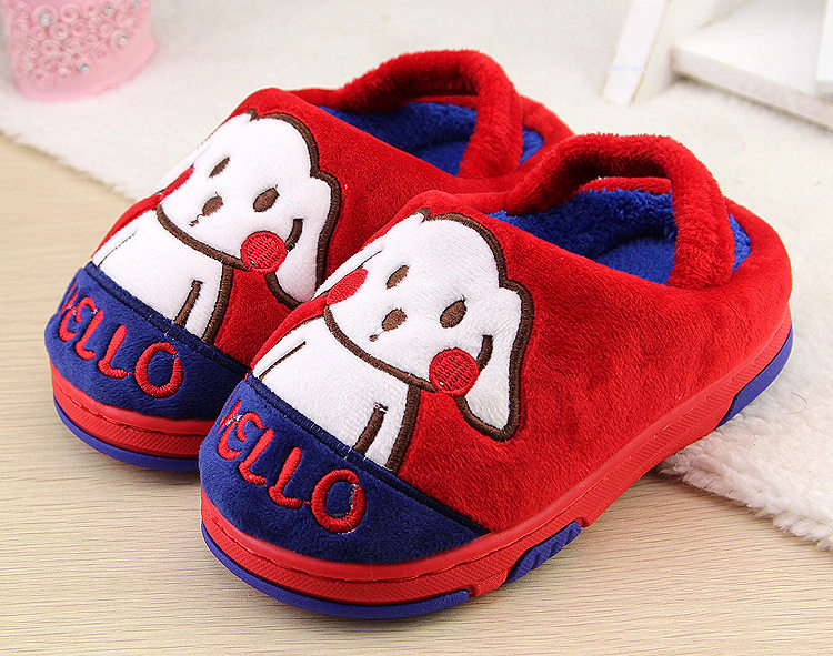 Pantoufles enfants en suède pour hiver - semelle caoutchouc - Ref 1016856 Image 19