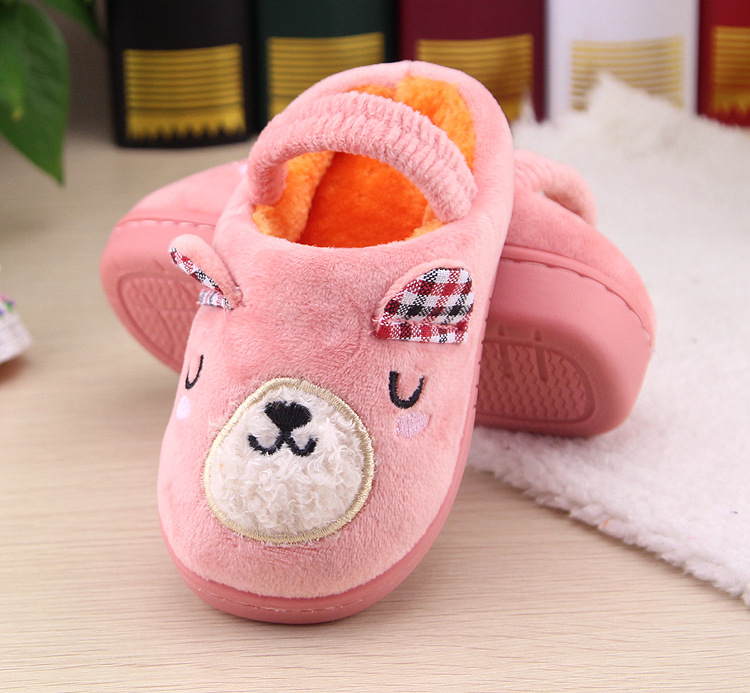 Chaussons enfants en suède pour hiver - semelle caoutchouc - Ref 1007042 Image 8