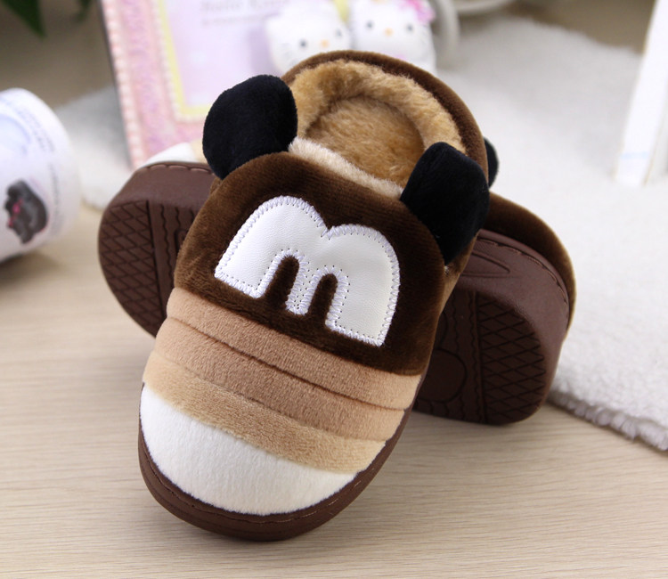 Pantoufles enfants en suède pour hiver - semelle caoutchouc - Ref 1005581 Image 20