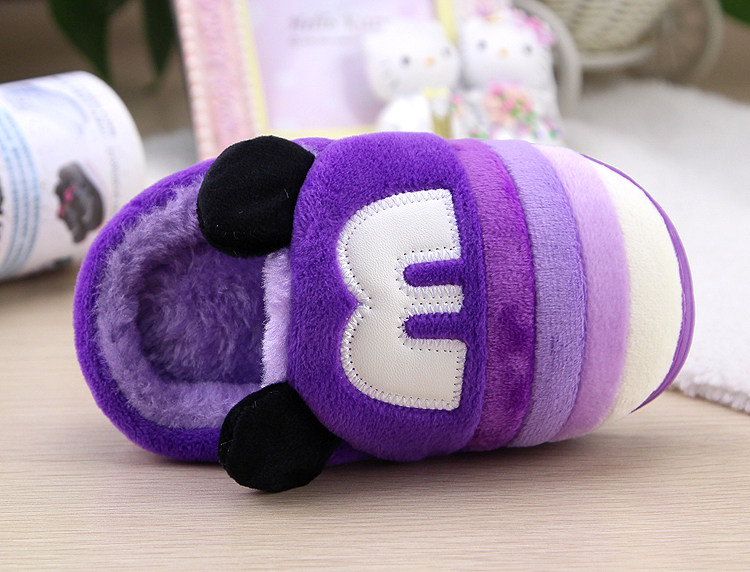 Pantoufles enfants en suède pour hiver - semelle caoutchouc - Ref 1005581 Image 17