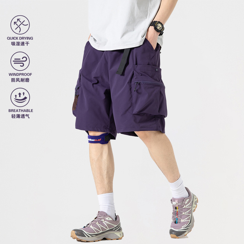Outdoor Hiking Cargo Shorts for Men and Women, Summer Thin, Cool, Quick-Drying, American-Style Sports Hiking Shorts