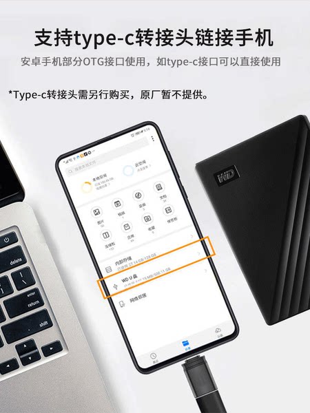 WD WESTERN DIGITAL 휴대용 하드 드라이브-