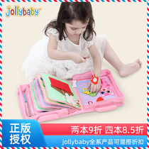jollybaby Montessori digital cloth book tear not bad early education three-dimensional book Childrens teaching aids toys can be washed