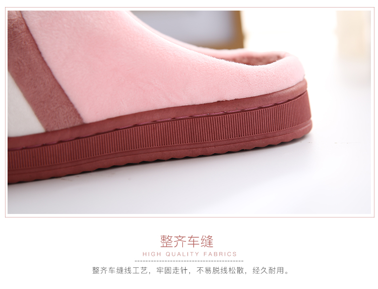 Dép cotton nữ nửa mùa đông túi với nhà trong nhà đôi sang trọng dép chống trượt lông mùa đông dép nam - Trang chủ dép đi trong nhà giá rẻ