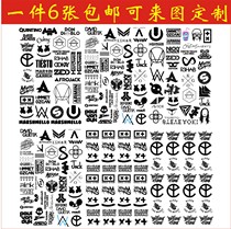 Hundred dj VAC syllable Alan Martin Garris custom Yellow Claw tattoo stickers activity face post