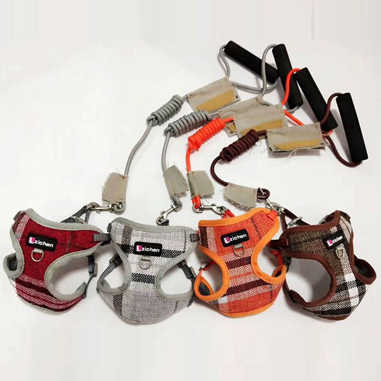 Summer new dog chest hold baby bag small dog vest Teddy traction rope set nylon mesh comfortable and breathable