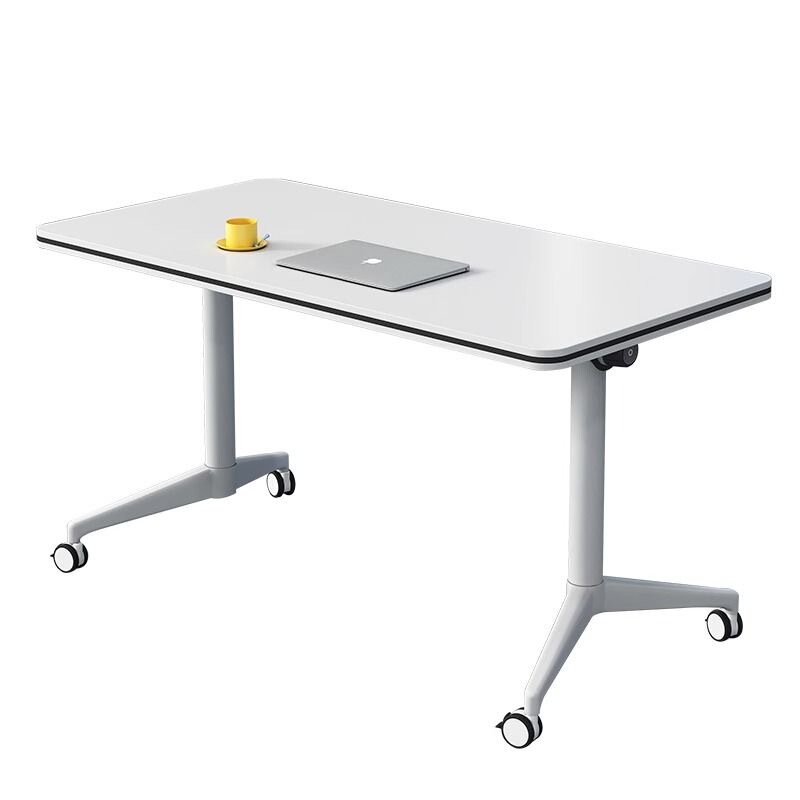 Folding Conference Table and Chair Combination Removable Splicing Training Table Long Table with Wheels Tutoring Table Office Desk Desk