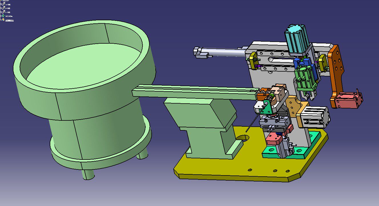 Automatic on-feed mechanism 3D model drawings STEP format