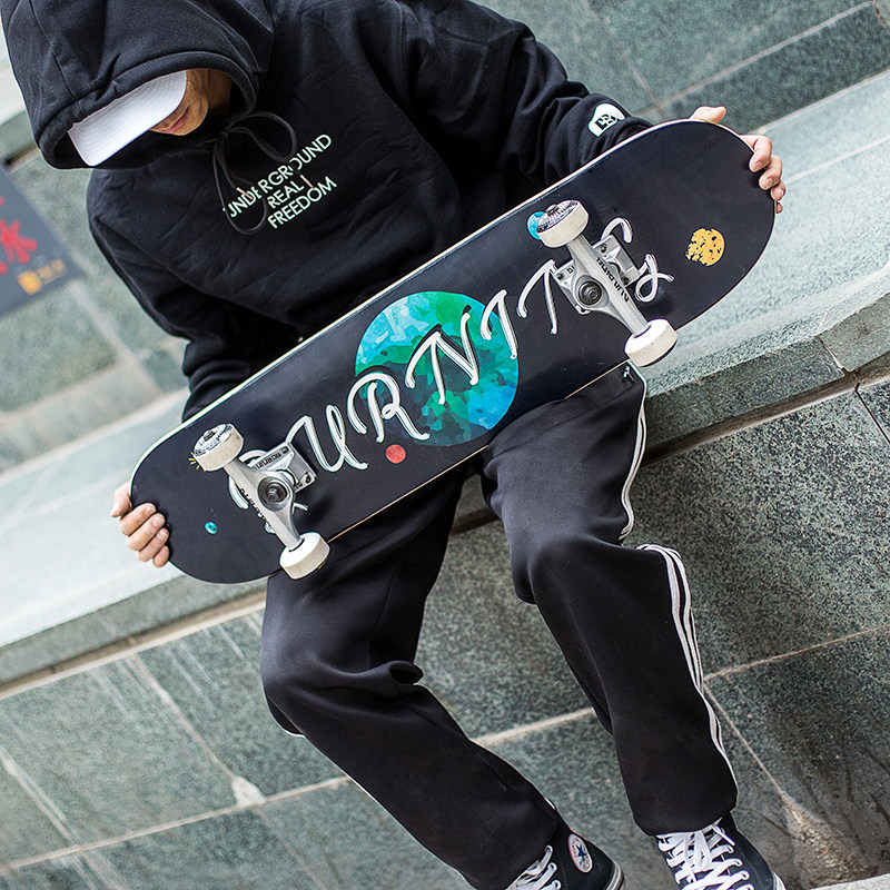 Scooter professional board beginner double warp boys and girls aged 8 years and above 6 short board 12 teenagers four wheeler scooter