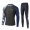 Grey digital navy sleeve zipper+black pants