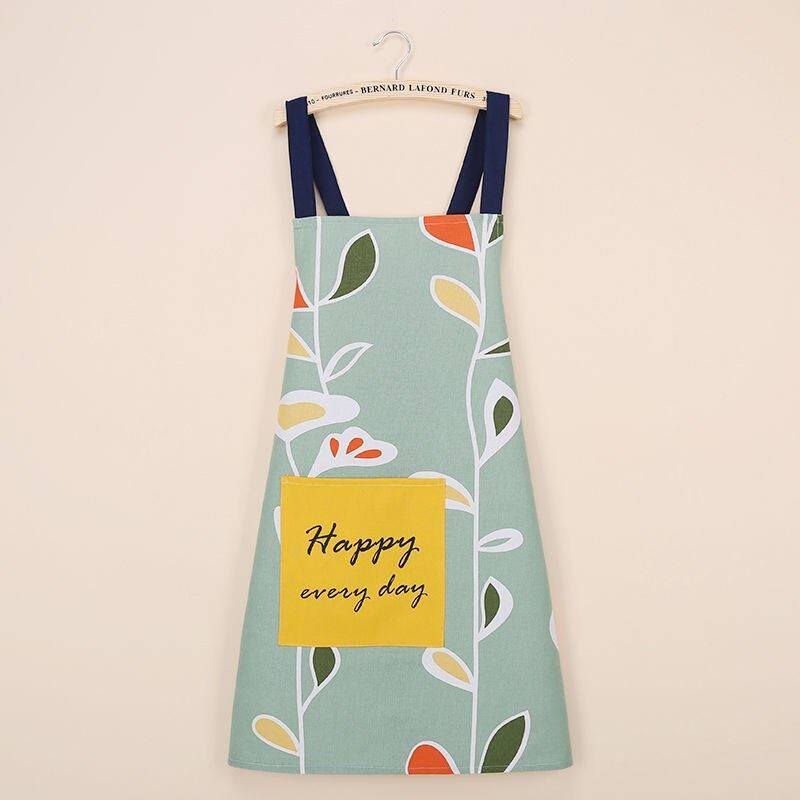 Loose 2021 Cotton apron Summer thin Breathable Kitchen workwear Home Oil Proof Apron Women Summer Short