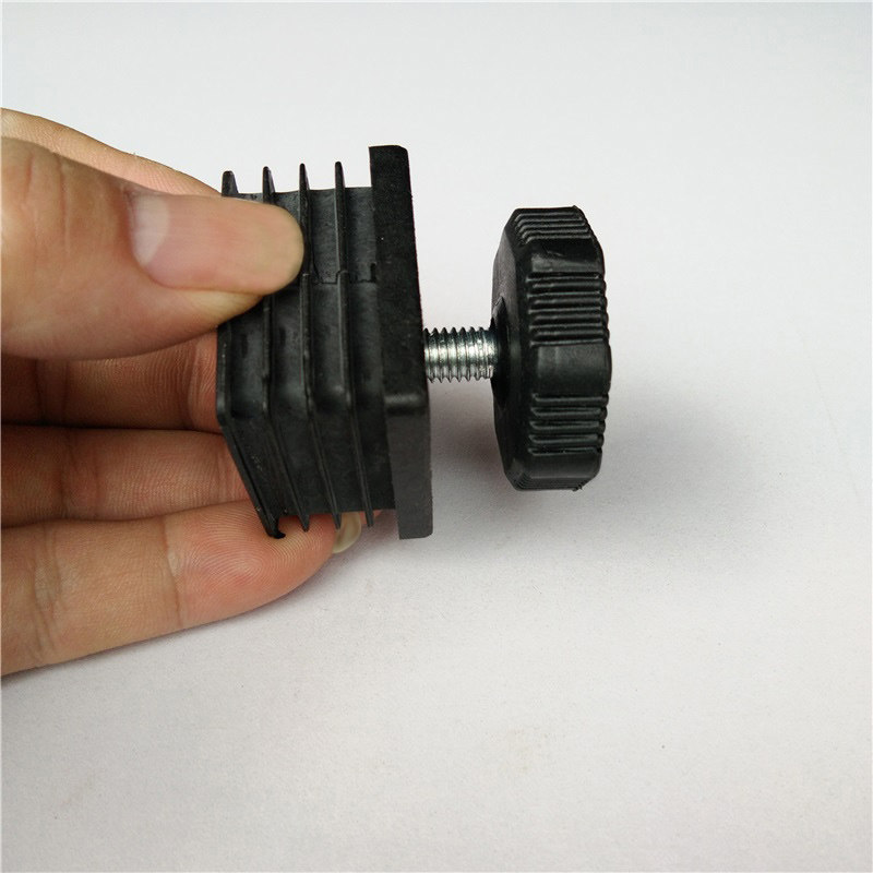 Hotel table Adjustable screw foot Conference table Adjustable screw foot pad 30X30mm square tube Nut plug Tube choke plug
