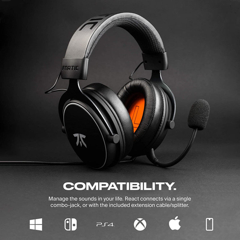 Bag Shunfeng Fnatic game headphones Gear React wearing hifi with wheat wind wire control PCPS45SWITCH