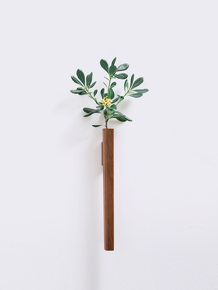 Entrance corridor wall decoration Wall flower plant wall Solid wood Simple Japanese-style entrance wall decoration Green plant hydroponics