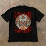 Хлопковая летняя небольшая дизайнерская футболка с коротким рукавом, тренд сезона