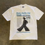 Хлопковая футболка с коротким рукавом для влюбленных, в американском стиле, оверсайз