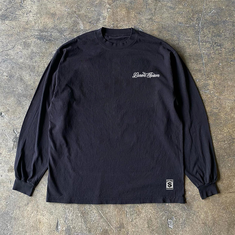 Leftover Stock from Overseas Orders ~ Cancelled Foreign Trade Early Autumn New Heavy Cotton Long-Sleeve T-Shirt Unisex Casual Top