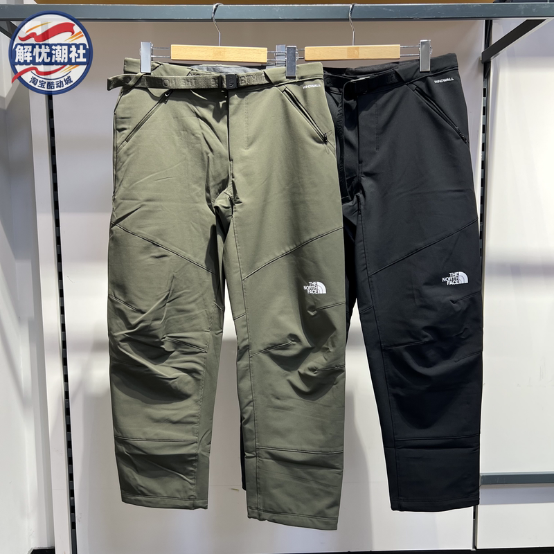 Thenorthface 2026 New Men's Outdoor Sports Windproof and Water-Repellent Soft Shell Pants 8Kgj