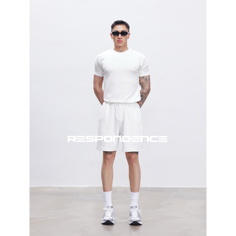 Respondence Lenzing Modal Air Layer Cuffed Slim Fit Short Sleeve Basic Tight Training T-Shirt Respondence Lenzing Modal Air Layer Cuffed Slim Fit Short Sleeve Basic Tight Training T-Shirt