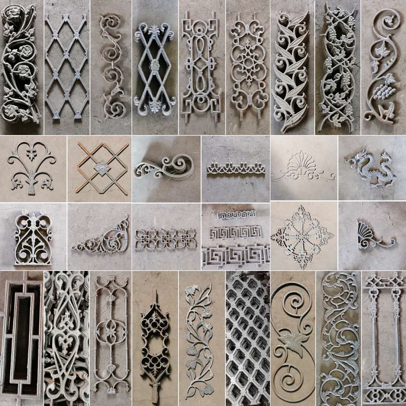 Thickened cast iron flower Garden door Wrought iron flower railing accessories Gate iron flower stair flower cast door post flower parts
