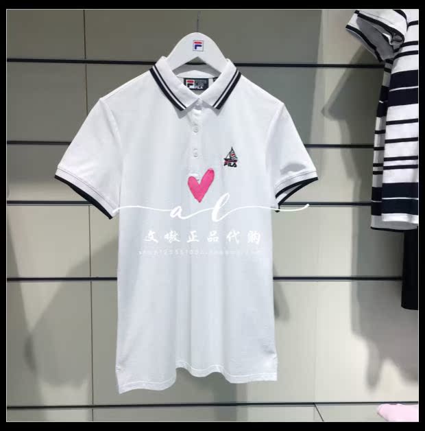 Áo thun nữ Fila Fila mùa hè 2019 nữ thời trang áo polo ngắn tay F11W928127FWT - Áo polo thể thao áo thun nữ có cổ polo