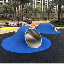 Childrens park buried drilling hole sliding bucket stainless steel 304 toys kindergarten climbing community slide accessories customized