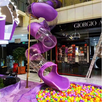 Childrens slide accessories rotating bucket sliding transparent plastic outdoor home accommodation Channel single and double slide toys customized
