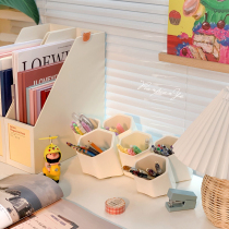 Japan-style hexagonal pen holder easy splitting of wall-mounted wall design office Large capacity containing box neat and beautiful
