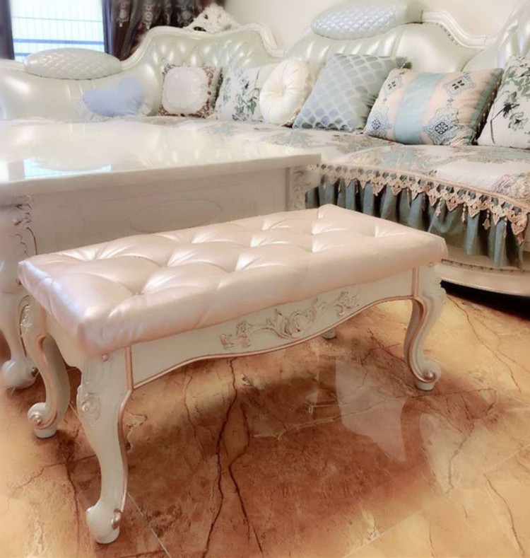 European-style bed end stool bedroom stool wearing shoes cloakroom bench footstool bed couch bed front stool fabric sofa changing shoe stool