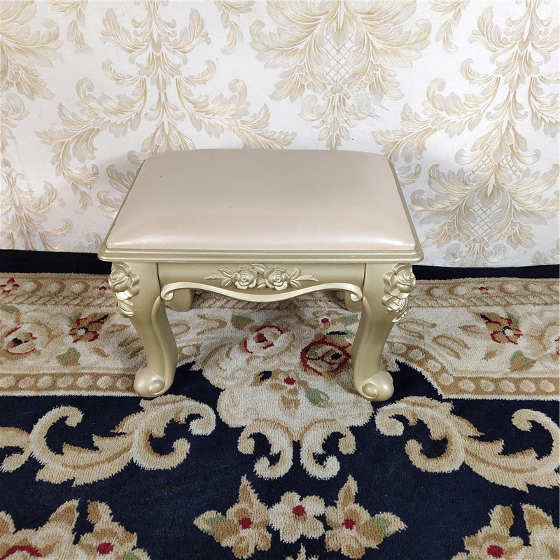 European-style small stool home coffee table low stool fabric round stool creative baby backrest low stool living room changing shoe stool pedal