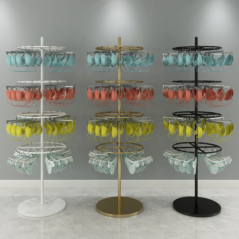 Clothing store hanging underwear underwear round display stand Floor-standing shorts socks pajamas display simple multi-layer shelf