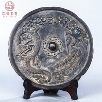 Ancienne Playing Antique Collection Pure Bronze Anise Sunflower Dragon Phoenix Bronze Mirror Imitation Ancient Tangtang Ancient Mirror Bronze Mirror Décoration Pendulum