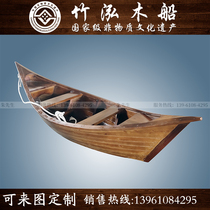Hand boating park Couple European-style pointed wooden boat decoration table Gondola prop boat Custom landscape flower boat