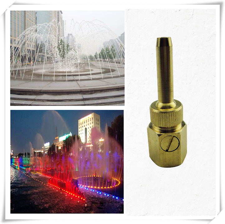 Direct sale All copper 4 sub DN15 with valve universal DC nozzle with switch adjustable straight shot garden fountain nozzle