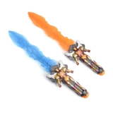 Мультяшная игрушка, мигающий пластиковый световой меч, оружие для мальчиков