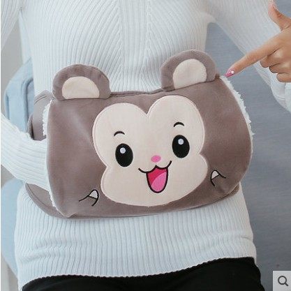 Hot water bag filled with explosion-proof baby dressing baby's belly cute plush warm hand treasure warm palace warm pocket belt