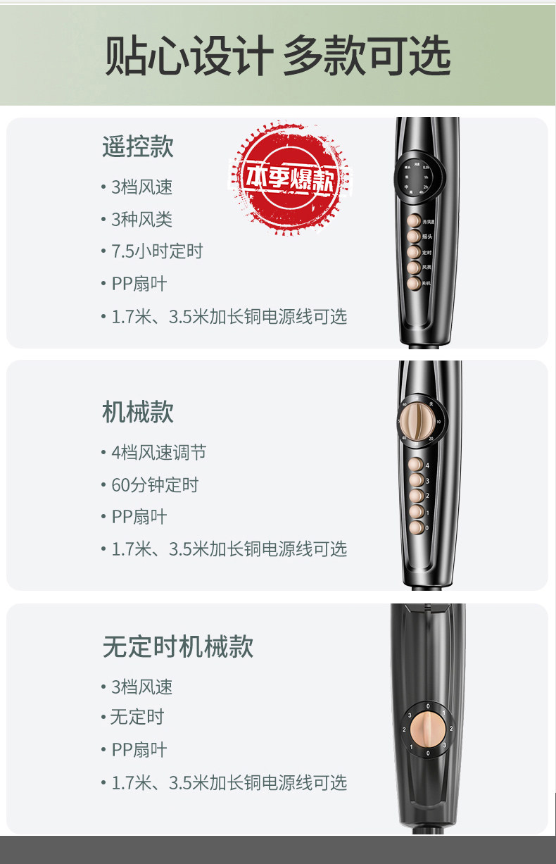 志高 三档立式落地扇 图16